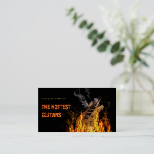 Hete gitaren 🔥🎸 visitekaartje (Staand voorkant)