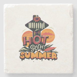Hete Goth Zomer Chic Stenen Onderzetter