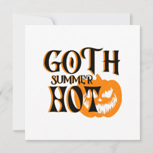 Hete Goth Zomer-Horror Lachende Pompoen Kaart