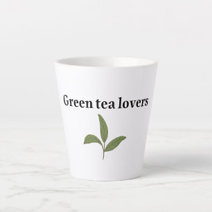 Hete groene thee liefhebbers latte mok