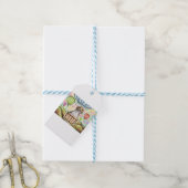 -Hete haarballon Cadeaulabel (Met Touw)