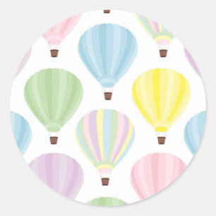 Hete het Patroon van het Luchtballonpastel Ronde Sticker