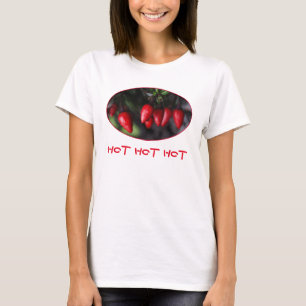 Hete hete rode chilipepers plant t-shirt