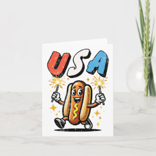 Hete Hond 4e Juli Vuurwerk Onafhankelijkheidsdag R Kaart