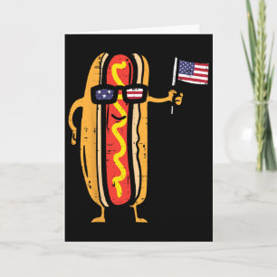 Hete Hond Amerikaanse Vlag Vs Funny 4 Juli Kaart