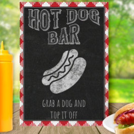 Hete Hond Bar Ik Doe BBQ Feest Bord Poster