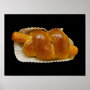 Hete hond Cake ... Aziatische dessert Food Poster