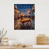 Hete Hond Daschund Poster (Keuken)