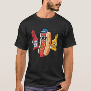 Hete hond Verkopers Voedselwagen Catsup Mosterd 4 T-shirt