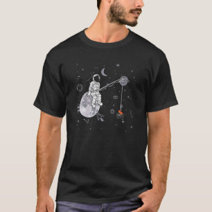 Hete Hond Vissen Visser Astronaut Planeet Worst Fo T-shirt