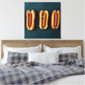 Hete honden en Buns Canvas Afdruk (Insitu (Slaapkamer))