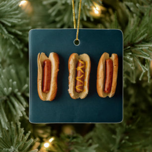 Hete honden en Buns Keramisch Ornament
