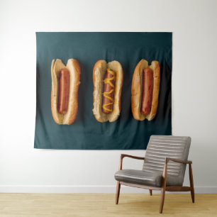 Hete honden en Buns Wandkleed