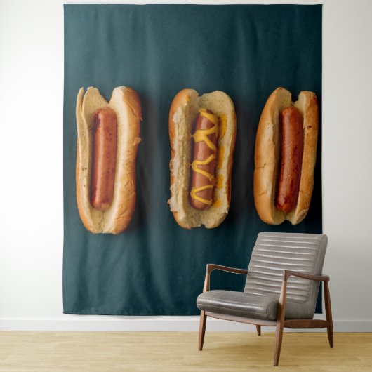 Hete honden en Buns Wandkleed (In situ)