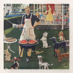 Hete honden glazen onderzetter