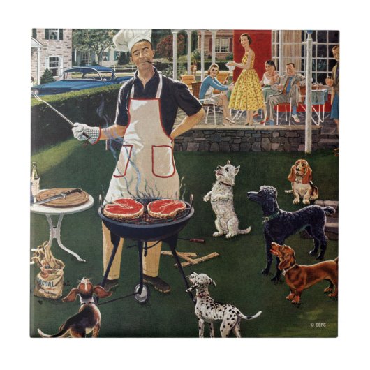 Hete honden tegeltje (Voorkant)