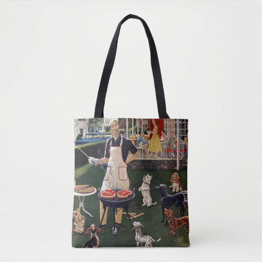 Hete honden tote bag (Voorkant)
