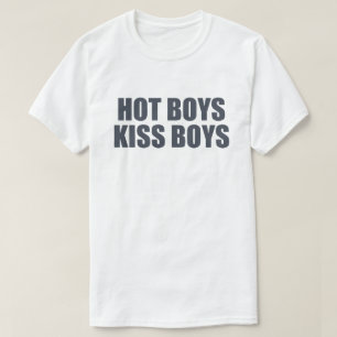 Hete jongens kussen jongens LGBTQ+ Pride Kleding T-shirt