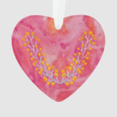 Hete kleur eerste kerst meneer en mevrouw. ornament (achterkant)