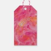 Hete kleur romantische bruiloft cadeaulabel (Achterkant)