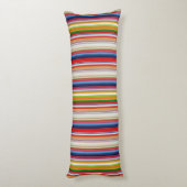Hete kleurrijke strepen lichaamskussen (Achterkant (Verticaal))