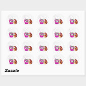 Hete koffie en een donut Stickers (Vel)