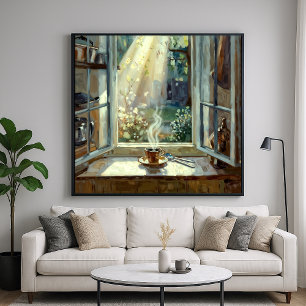 Hete koffie - Painterly Sill Life Art Style Poster