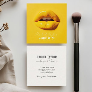 Hete lippen Cool Yellow Make-up Visitekaartje