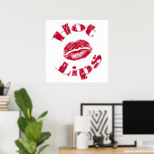 Hete lips, rode lips poster (Thuiskantoor)