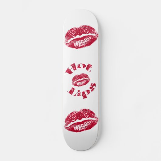 Hete lips, rode lips skateboard (Voorkant)