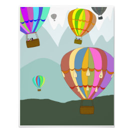 Hete lucht ballon schilderen foto afdruk