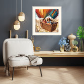 Hete lucht ballonvaart in Cappadocia, Turkije Afdr Poster