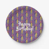 Hete Lucht Baloon Partij Papier Borden Papieren Bordje (Voorkant)