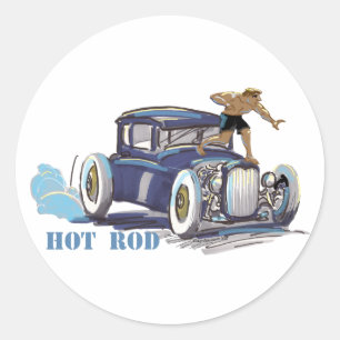hete lucht ronde sticker