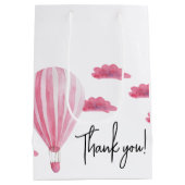 Hete luchtballon baby shower dank u medium cadeauzakje (Achterkant)