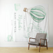 Hete Luchtballon Baby shower Foto Achtergrond Wandkleed (In Situ (horizontaal))