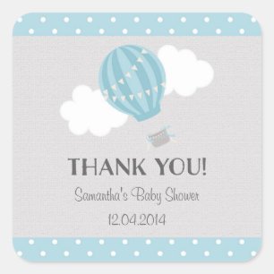 Hete Luchtballon Baby shower Sticker