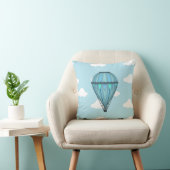 Hete Luchtballon Blauwe Hemel met Wolken Kussen (Stoel)