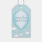 Hete Luchtballon Blue Boy Cadeaulabel (Voorkant)