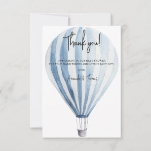 Hete luchtballon dank u baby shower bedankkaart