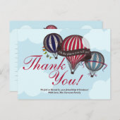 Hete luchtballon dank u kaart (Voorkant / Achterkant)