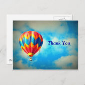 Hete luchtballon dank u kaart (Voorkant / Achterkant)