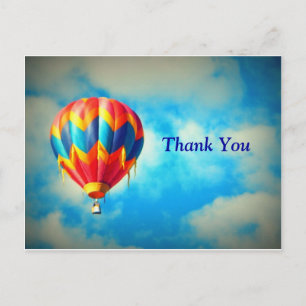 Hete luchtballon dank u kaart