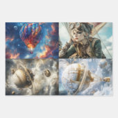Hete Luchtballon Design & Steampunk Inpakpapier Vel (Voorkant 3)