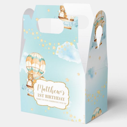 Hete Luchtballon Leuke Dieren Jongen Verjaardagsfe Bedankdoosjes (Geopend)