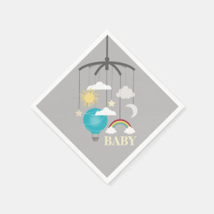 Hete Luchtballon Modern Boy Baby shower servetten