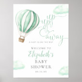 Hete Luchtballon Neutraal Baby shower Welkomstbord Poster (Voorkant)