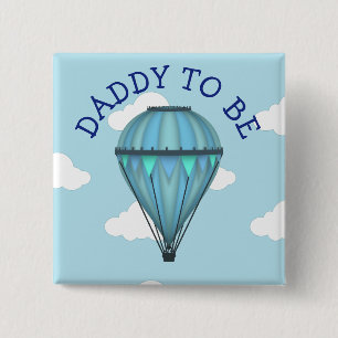 Hete luchtballon papa om Baby shower Button te zij