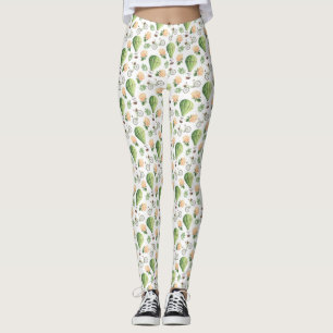 Hete Luchtballon, Roos, Perzikpatroon Leggings