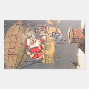 Hete Luchtballon Santa Claus Sticker